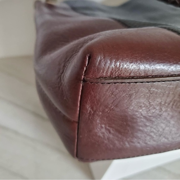 Brighton “Charlotte” Black/Brown Leather Two-tone Shoulder Bag Purse - Picture 6 of 11